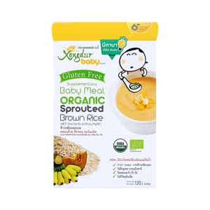 XONGDUR BABY Baby Meal Organic Sprouted Brown Rice With Banana And Pumpkin 20g. x 6 units