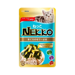 NEKO Cat Food Tuna Topping Seaweed and Streamed Egg in Jelly Size 70 g.
