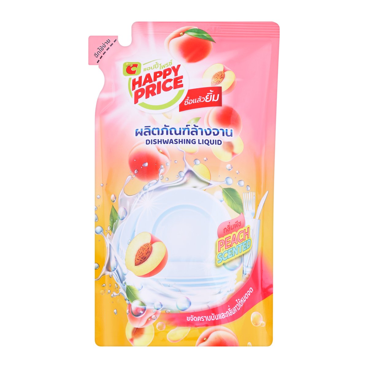 บิ๊กซี แฮปปี้ ไพรซ์ น้ำยาล้างจาน กลิ่นพีช 400 มล.