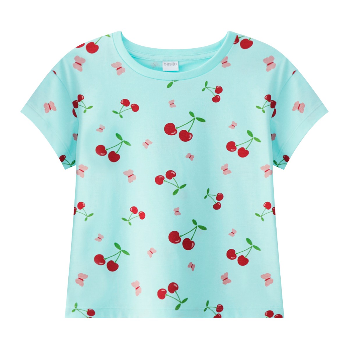 เบสิโค เสื้อยืดคอกลมพิมพ์ลาย สำหรับเด็กชาย รุ่น BWIN2405LG010 สีเขียว