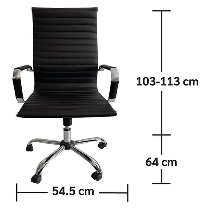เบสิโค เก้าอี้สำนักงานพนักพิงสูง รุ่น B108 สีดำ_1