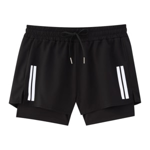 BESICO Women's 2in1 Sport Shorts Model. FPET25Q4LA006 Black Color
