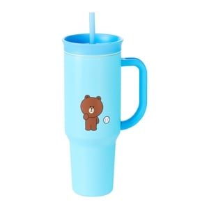 ไลน์ เฟรนส์ แก้วน้ำมีหู + หลอด 1200 มล. รุ่น CF2504HI14 คละสี
