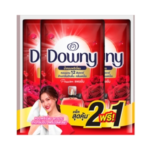 ดาวน์นี่ พรีเมียม เพอร์ฟูม น้ำยาปรับผ้านุ่มสูตรเข้มข้นพิเศษ กลิ่นแพชชั่น 450 มล. แพ็ค 2+1