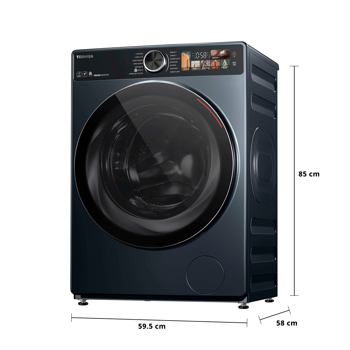โตชิบา เครื่องซักอบผ้าฝาหน้า รุ่น TWD-T25BU115MWT ขนาด 10.5/7 กก._6