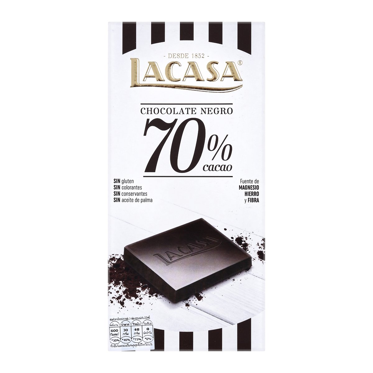 ลาคาซ่า ดาร์ก ช็อกโกแลต 70% คาเคา 100 ก.
