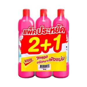 วิกซอล ผลิตภัณฑ์ทำความสะอาดห้องน้ำ สีชมพู 900 มล. แพ็ค 2+1
