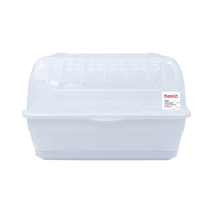 เบสิโค ที่คว่ำจานมีฝาครอบ รุ่น 3152 สีขาว