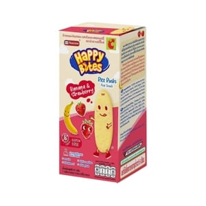 NAMCHOW HAPPY BITES Jasmine Rice Rusks Banana & Strawberry Flavor 21 g.