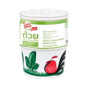 บิ๊กซี แฮปปี้ ไพรซ์ ถ้วยกระดาษ ลายไก่ 850 มล. x 10 ชิ้น