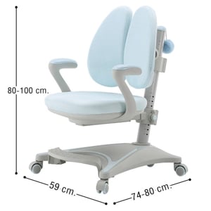 เบสิโค เก้าอี้ล้อเลื่อน สำหรับเด็ก รุ่น K35B-20 สีฟ้า_thumbnail_5