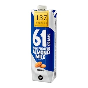 137 Degrees High Protein Almond Milk with Soy Milk Original 1000ml.