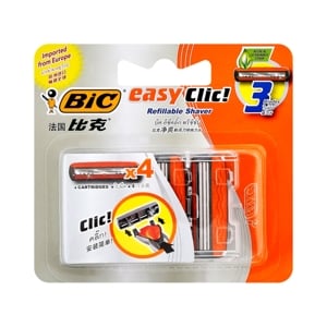 BIC Easy Clic Precision Razor Blade Refill Pack 4
