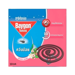 ไบกอน ยาจุดกันยุง ควันน้อย กลิ่นเฟรช บลอสซัม 10 ขด