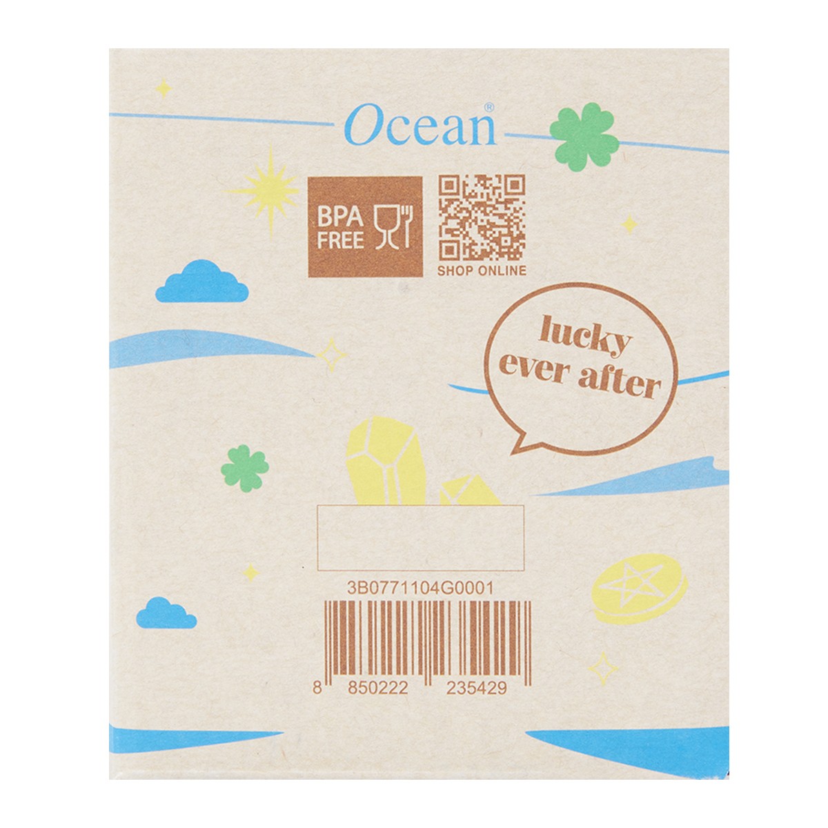 โอเชี่ยน ชุดแก้วน้ำและที่รองแก้ว Lucky Ever After 4 ใบ_3