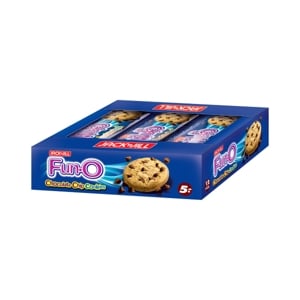 FUN-O Chocolate Chip Cookies 25 g. Pack 12