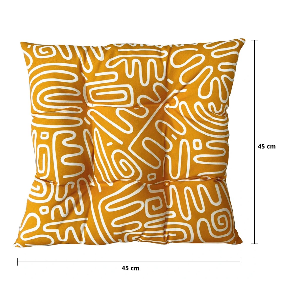 เบสิโค เบาะรองนั่ง รุ่นกาน่า ขนาด 18 x 18 นิ้ว สีเหลือง_3