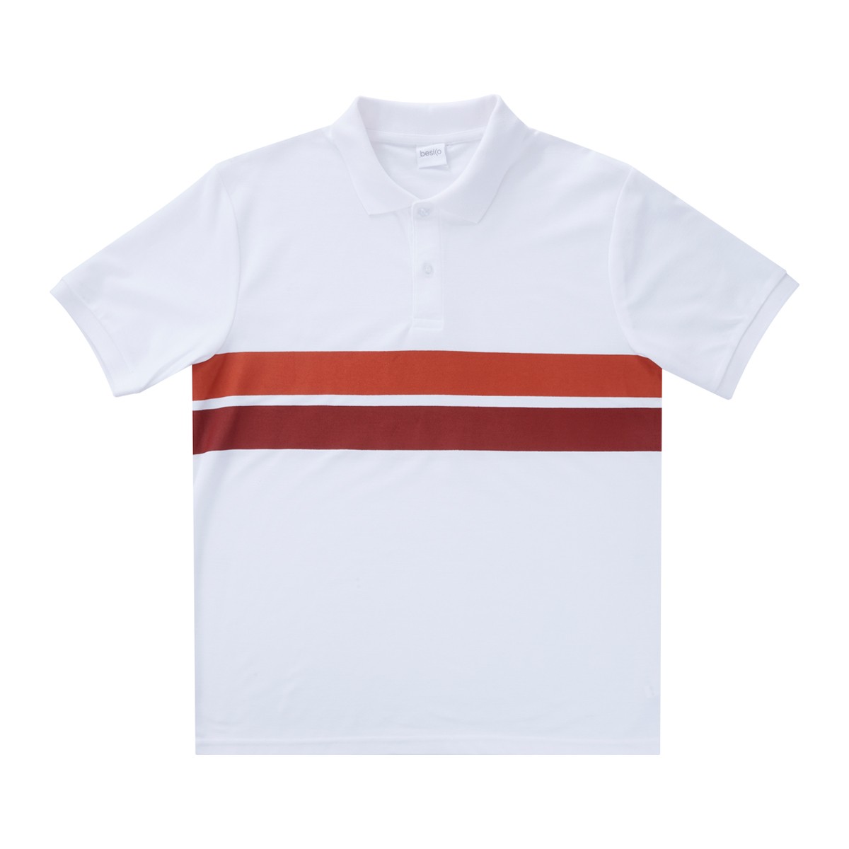 เบสิโค เสื้อโปโลคอปกแขนสั้น พิมพ์ลายริ้ว สำหรับผู้ชาย รุ่น FSWN22W2MM004