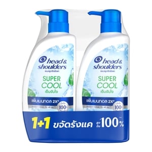 Head&Shoulder Anti Dandruff Shampoo Super Cool 370ml. Pack 2