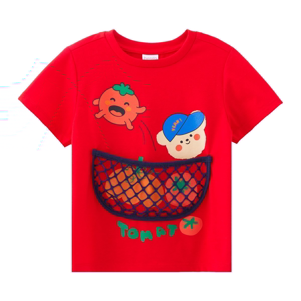 เบสิโค เสื้อยืดเด็กชาย รุ่น FPPM2502TB03 สีแดง