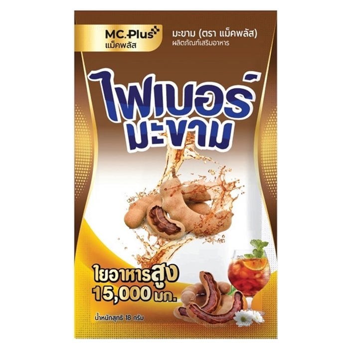 แม็คพลัส ผลิตภัณฑ์เสริมอาหาร ไฟเบอร์ มะขาม แบบซอง 18 ก.