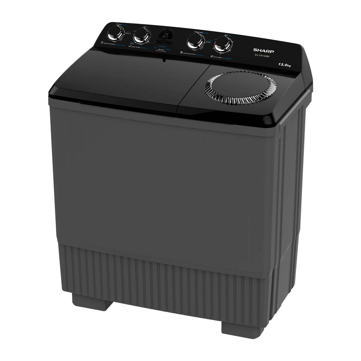ชาร์ป เครื่องซักผ้าฝาบน 2 ถัง รุ่น ES-TW130BK ขนาด 13 กก._4