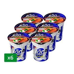 Wai Wai Quick Instant Noodles Cup Tom Klong 60g. Pack 6