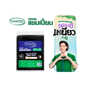 แชมเปี้ยน ถุงขยะ แบบหนาพิเศษ 36x45 นิ้ว สีดำ แพ็ค 8 ใบ