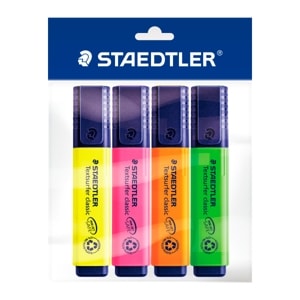 STAEDTLER Highlighter No.364 Pack 4 Assorted Colors