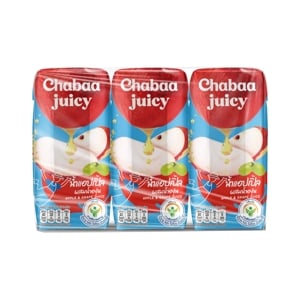 CHABAA 40% Apple & Grape Juice 180 ml. Pack 3