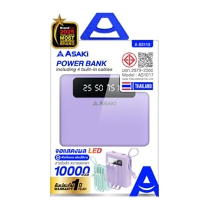 อาซากิ แบตเตอรี่สำรอง 10,000 mAh รุ่น A-B3119 คละสี_thumbnail_6