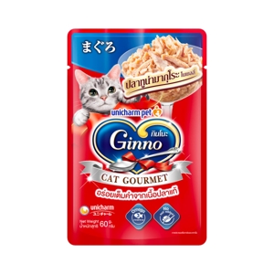 กินโนะ แคท กูร์เมต์ อาหารแมวชนิดเปียก รสปลาทูน่ามากุโระในเยลลี่ 60 ก._thumbnail