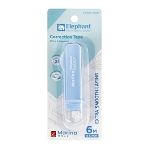 ELEPHANT Marina Correction Tape 6 m. x 5 mm. Assorted Colors