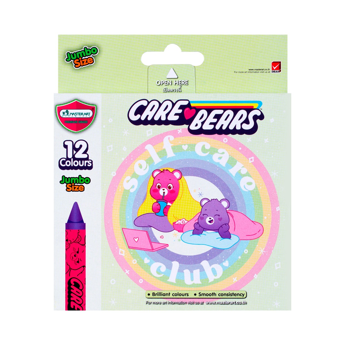 มาสเตอร์อาร์ต x แคร์แบร์ สีเทียนจัมโบ้ 12 สี คละลาย_2