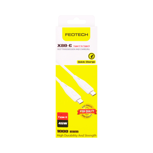 FEOTECH Cable Type-C-Type-C 1 m. Model C80C Color White
