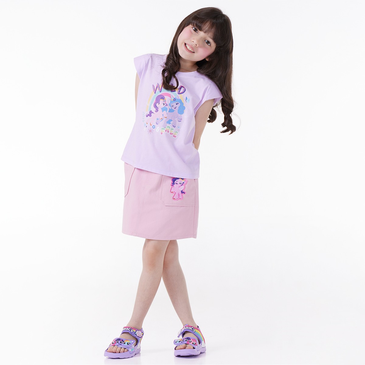 มายลิตเติ้ลโพนี่ เสื้อยืดแขนเต่อ พิมพ์ลาย My Little Pony สำหรับเด็กหญิง รุ่น FMTN2310LG003