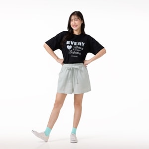 เบสิโค เสื้อคอกลมแขนสั้นพิมพ์ลาย สำหรับผู้หญิง รุ่น FASL25Q3LC013 สีดำ_thumbnail_2