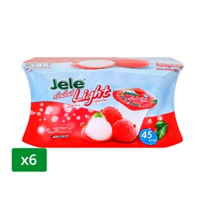 JELE Light Jelly Lychee Flavour 125 g. Pack 6