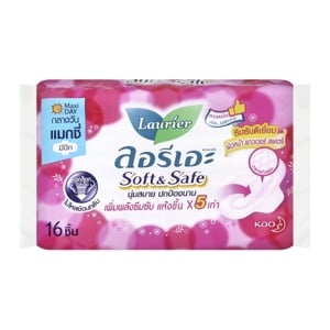 ลอรีเอะ ซอฟท์แอนด์เซฟ แมกซี่ ผ้าอนามัย มีปีก สำหรับกลางวัน 16 ชิ้น_thumbnail_1