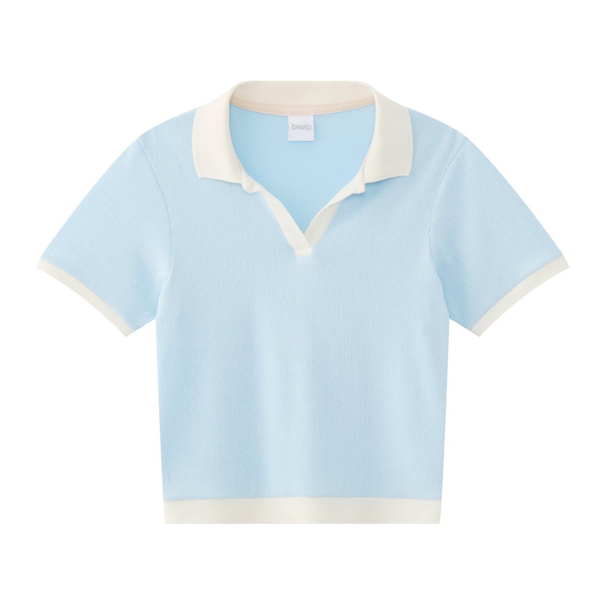 เบสิโค เสื้อโปโล Regular สำหรับผู้หญิง รุ่น FPET25Q3LC004 สีฟ้า