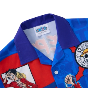 วันพีช ชุดเสื้อฮาวาย พิมพ์ลายลูฟี่ สำหรับเด็กผู้ชาย รุ่น FMAR2506LB024 สีน้ำเงิน_thumbnail_5