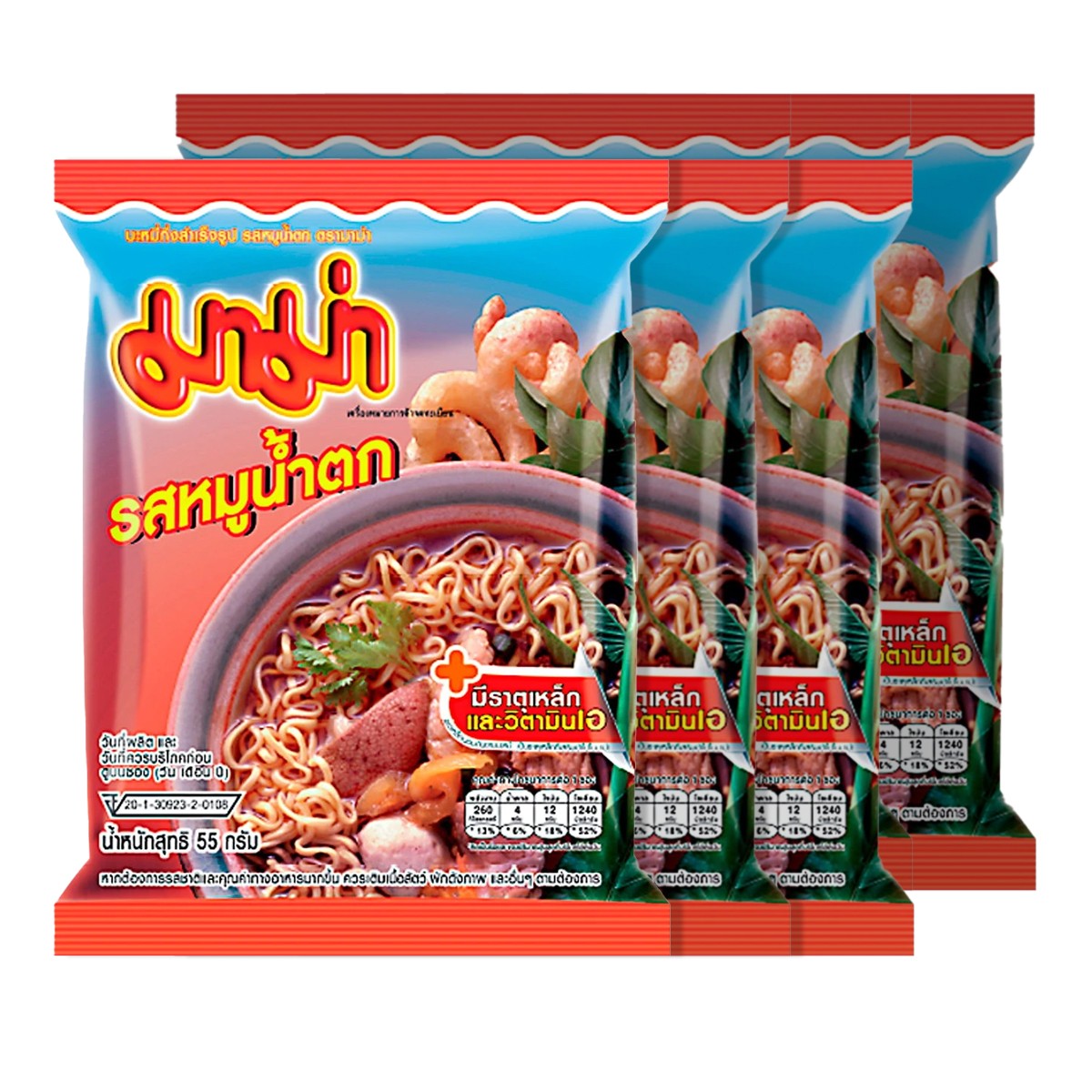 มาม่า บะหมี่กึ่งสำเร็จรูป รสหมูน้ำตก 55 ก. แพ็ค 6
