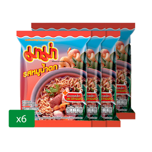 Mama Instant Noodles Moo Nam Tok Flavour 55g. Pack 6
