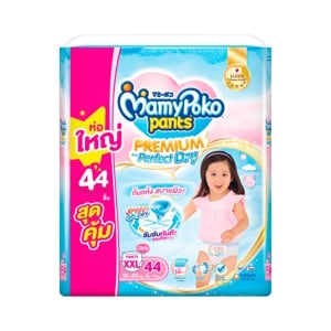 Mamy Poko Pants Extra Dry Skin Baby Diaper Pants Girl Size XXL 44pcs.