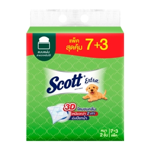 Scott Extra Toilet Tissue 2ply Interfold 150sheets Pack 7 Add 3