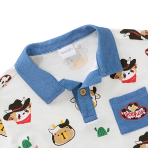 เบสิโค เสื้อโปโล สำหรับเด็กผู้ชาย รุ่น FPPM2509IB03 สีครีม_thumbnail_2