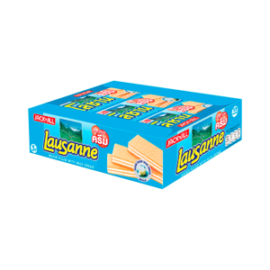 LAUSANNE Wafer Filled with Milk Cream 28 g. Pack 12