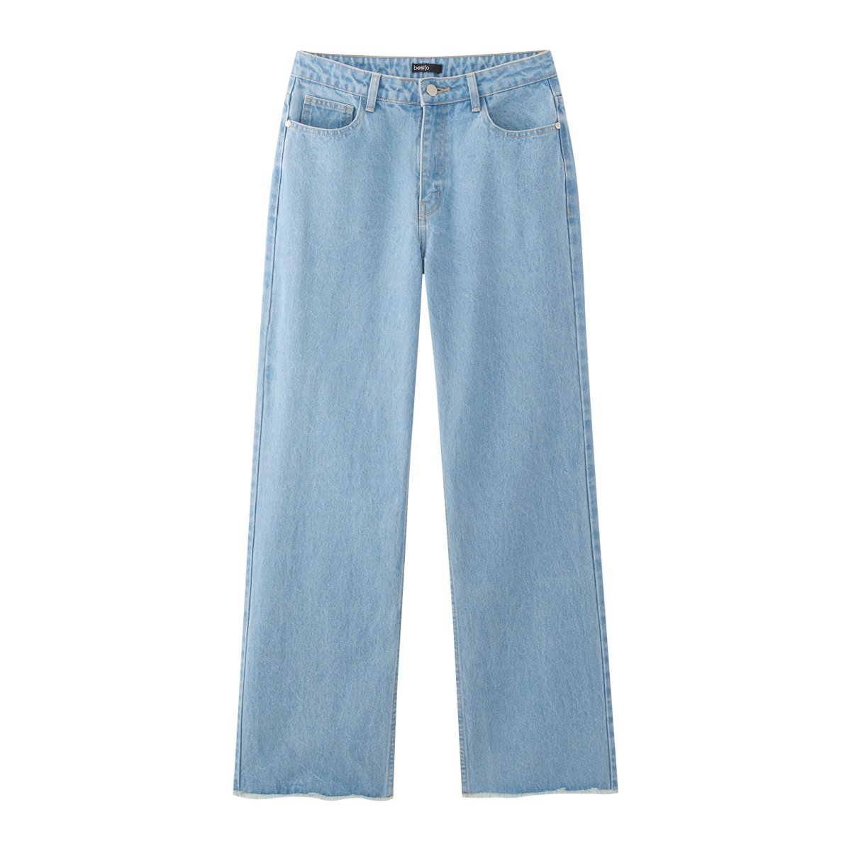 เบสิโค กางเกงยีนส์ทรง Straight สำหรับผู้หญิง รุ่น FVKI25Q2LC002 สียีนส์ฟอกอ่อน