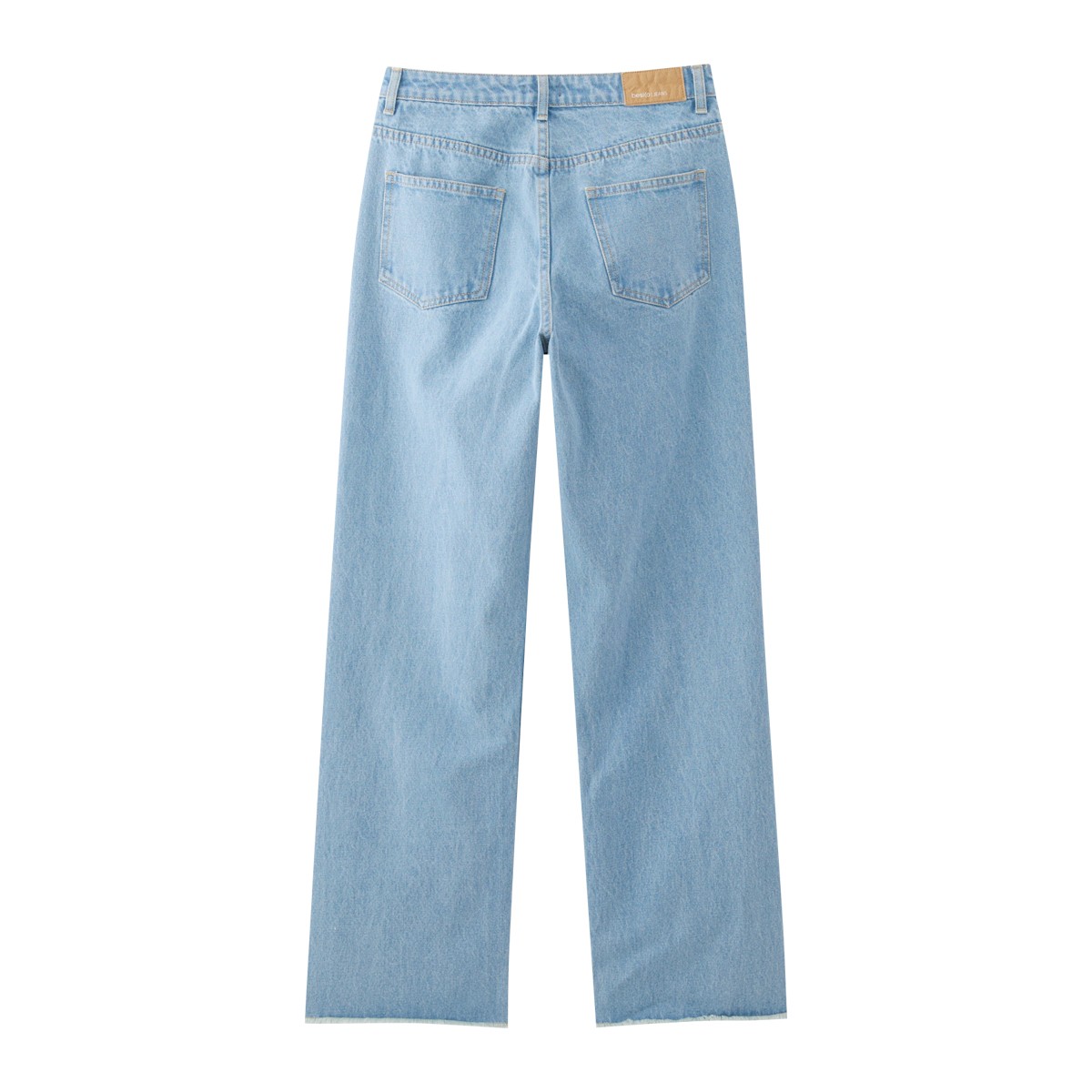 เบสิโค กางเกงยีนส์ทรง Straight สำหรับผู้หญิง รุ่น FVKI25Q2LC002 สียีนส์ฟอกอ่อน_1