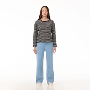 เบสิโค กางเกงยีนส์ทรง Straight สำหรับผู้หญิง รุ่น FVKI25Q2LC002 สียีนส์ฟอกอ่อน_thumbnail_2